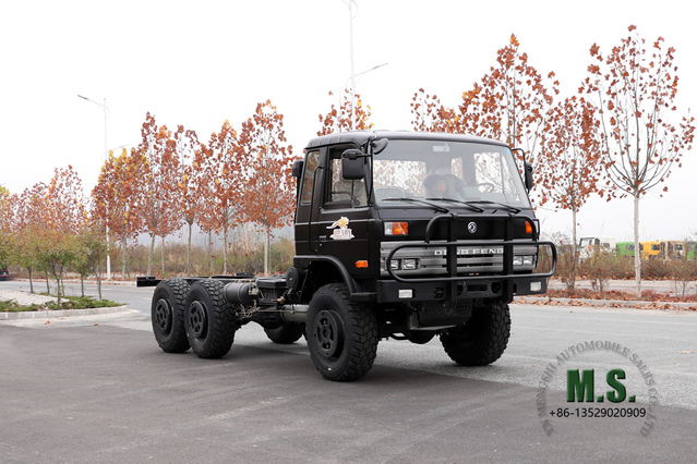 Черный 6×6 Dongfeng EQ2102 Шасси_ Six Drive 153 Полуторная кабина Внедорожное шасси_Экспортное специальное грузовое шасси