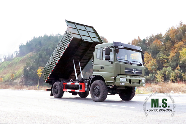 Dongfeng Самосвал 4×4_210 л.с. Самосвал с полурядной кабиной с плоской головкой_Четырёхприводный карьерный самосвал Экспортный специальный автомобиль