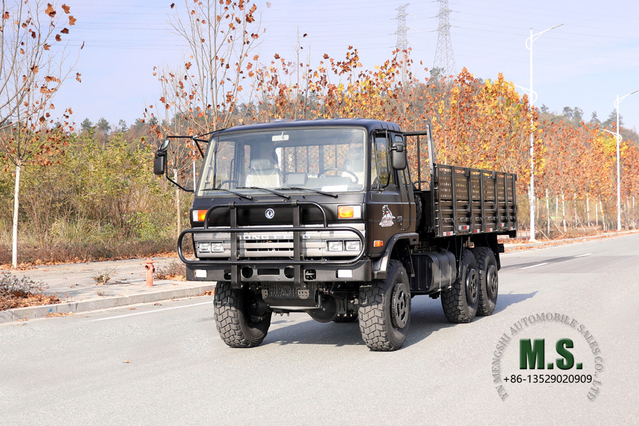 Dongfeng 6*6 Offroad Truck_Black EQ2102 153 Flathead Row Дизельный автомобиль с половинной кабиной_6-приводный транспортный грузовик Экспортный специальный автомобиль