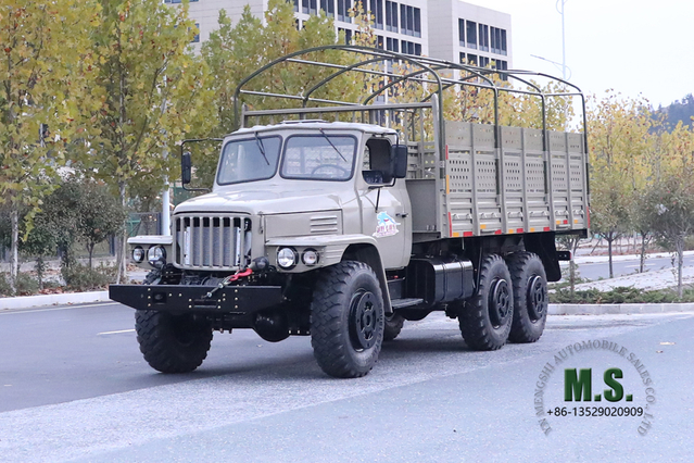 Dongfeng Six Drive EQ2100 Truck_6*6 Однорядный грузовик с остроконечной кабиной, высоким грузовым кузовом, мощностью 190 л.с. и навесом_AWD, специальный экспортный автомобиль