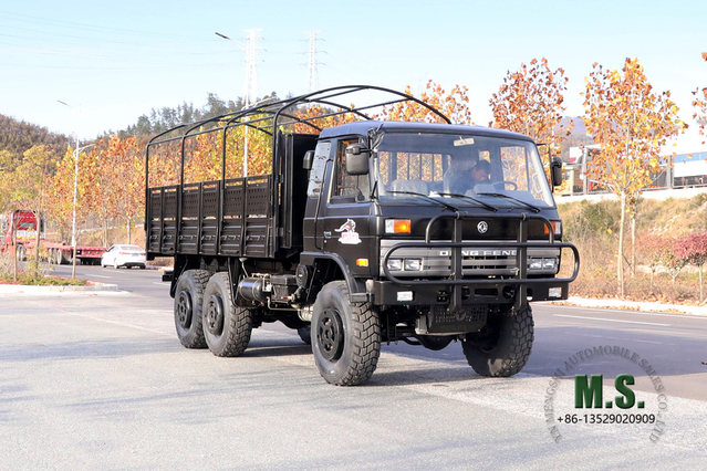 Six Drive Dongfeng Off-road Truck_Black 6*6 EQ2102 153 Flathead Row Полукабина с опорой Дизельный автомобиль_Транспортный грузовик Экспортный автомобиль специального назначения