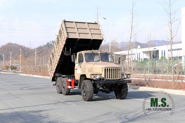 Самосвал 6×6 EQ2082 мощностью 170 л.с._Шестиколесный привод Dongfeng Однорядный самосвал с острой головкой с двойным стеклом Шахтные карьерные самосвалы_Экспортный автомобиль специального назначения