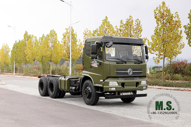 Dongfeng Внедорожное шасси 6x4_Flathead Полуторное грузовое шасси_Dongfeng Шасси транспортного средства Экспортное специальное транспортное средство