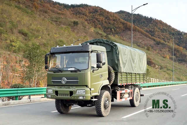 Самосвал с кабиной 4×4_Dongfeng Четырехприводный полурядный самосвал с плоской головкой_Производитель карьерного транспортера