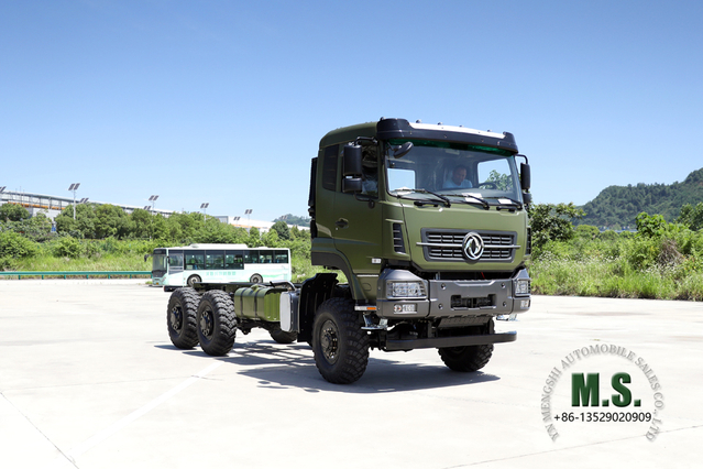 Dongfeng 6x6 Внедорожное сверхмощное шасси_ Шестиколесный привод мощностью 340 л.с. Переоборудованное шасси грузового автомобиля для дальних перевозок Производитель Экспортное шасси специального назначения