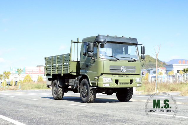 Dongfeng 4X4 2070 Off Road Truck_Flathead Полуторнорядный грузовик с кабиной для перевозки_Четырехприводный экспортный специальный автомобиль