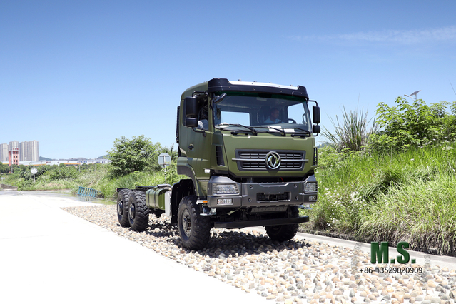 Dongfeng Шасси 6x6_ Шестиколесный привод 340HPCab Модернизированное шасси внедорожного грузового автомобиля Производитель Экспортное шасси специального назначения