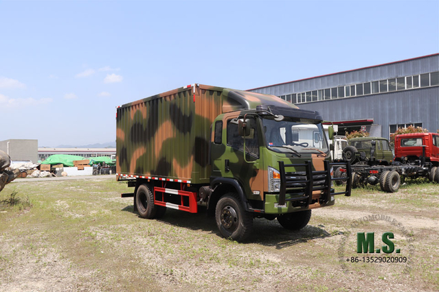 4WD 10T Внедорожный фургон_Dongfeng 4*4 Транспортное средство_Рефрижераторный автомобиль Туристический караван с четырьмя приводами Экспортный специальный фургон Грузовик