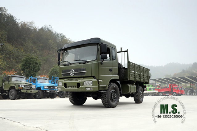  4X4 2070 Dongfeng Внедорожный грузовик_Четырёхприводный полуторарядный грузовик с плоской головкой для перевозки грузов_Специальный автомобиль для экспорта