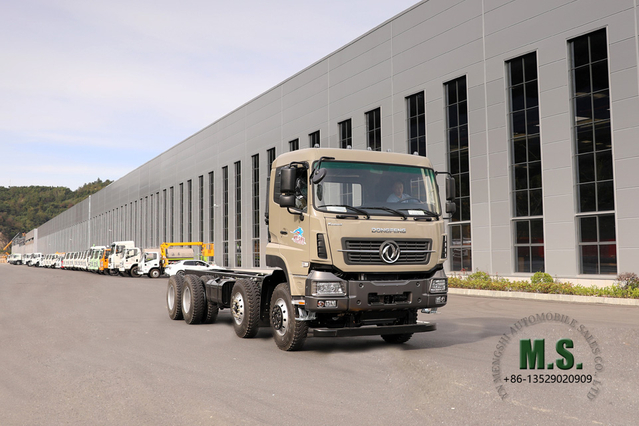 Dongfeng Бортовое шасси 8X4_Dongfeng Бортовое шасси длиной 10 м _30T Специальное шасси для грузовых автомобилей Экспортное переоборудование специального шасси