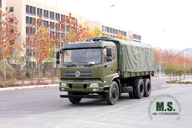 6x4 Dongfeng Offroad Truck_210 л.с. Flathead Row Half Cab Transport Truck с брезентом_Dongfeng Экспортный автомобиль специального назначения