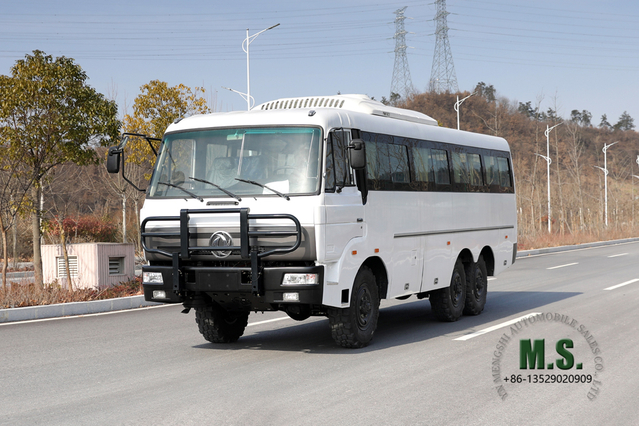 Dongfeng 190 л.с., 6x6, внедорожный, 30 мест, автобус_Двигатель Cummins, верхний монтаж, кондиционер, автоматическая поддержка дверей, глубокая индивидуализация, передняя часть двигателя_Производитель, прямая заводская цена