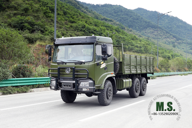 6×6 Dongfeng 8T Специальный внедорожный грузовик на продажу_Шестиколесный привод Flathead, экспортный грузовик с полуторарядной кабиной и дугой защиты_Производитель транспортных средств мощностью 260 л.с.