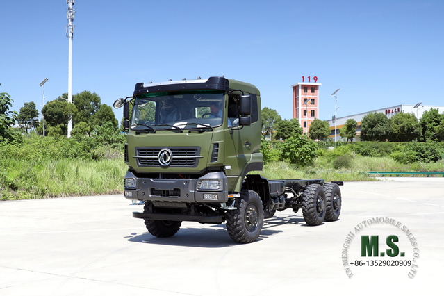 Dongfeng 6x6 Внедорожное сверхмощное шасси_ Шестиколесный привод мощностью 340 л.с. Переоборудованное шасси грузового автомобиля для дальних перевозок Производитель Экспортное шасси специального назначения