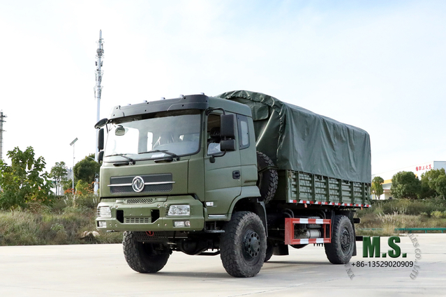 Dongfeng Четырехприводный самосвал_210 л.с. 4*4 с плоской головкой полурядный самосвал_Горнодобывающая транспортная машина Экспортный специальный грузовик