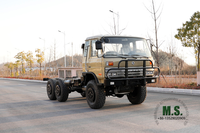 Dongfeng 6*6 Offroad Truck_ EQ2102 153 Flathead Row с половинной кабиной Производитель переоборудования дизельного автомобиля Truck_Шестиколесный привод Транспортный грузовик Экспорт специального автомобиля
