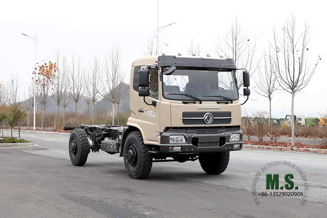 Dongfeng Шасси для бездорожья 4*4_Четырёхприводный белый полуторный рядный грузовик Tainjin Flat Head Шасси_Dongfeng Экспортное специальное шасси для автомобилей