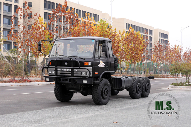 Черный 6×6 Dongfeng EQ2102 Шасси_ Six Drive 153 Полуторная кабина Внедорожное шасси_Экспортное специальное грузовое шасси