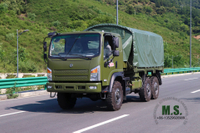 Dongfeng EQ2082 Flathead Army Green с брезентом_Dongfeng 6*6 Внедорожный транспортный грузовик на экспорт