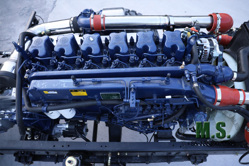 6x6 340-сильное перекатное шасси для автобуса установлено wechai двигатель 