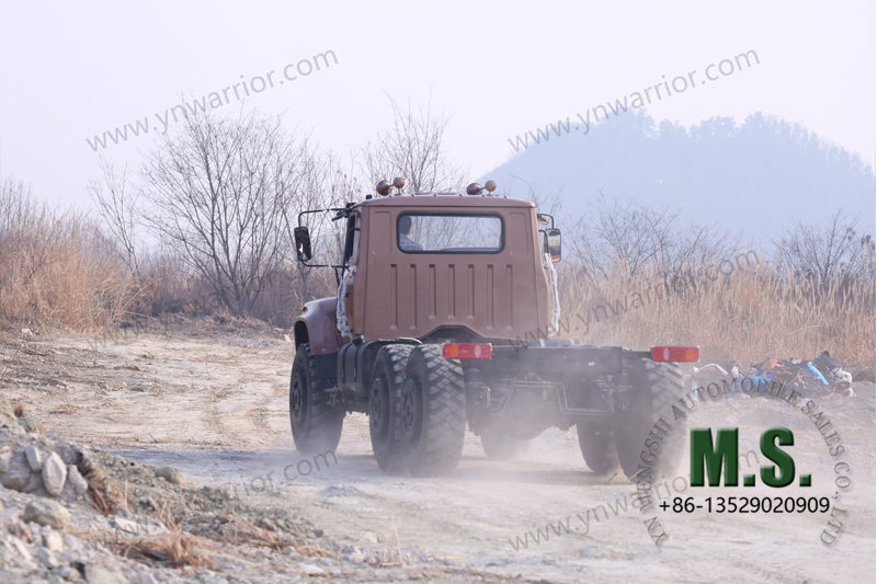 Dongfeng 11-тонный внедорожник 6x6, испытание с одной задней шиной, испытание специального назначения на бездорожье 