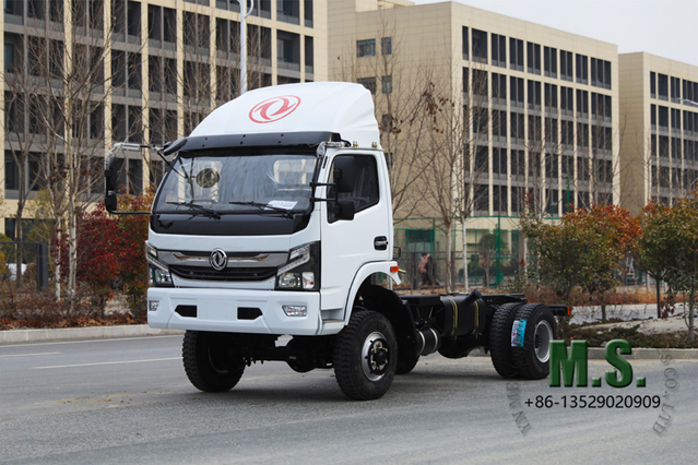 Полная масса 10 тонн, 140 л.с. Dongfeng Шасси грузового автомобиля 4x4 Современный дизайн_Двигатель Cummins, очень экономичный, двойные задние шины, прочное шасси_Прямая заводская цена от производителя