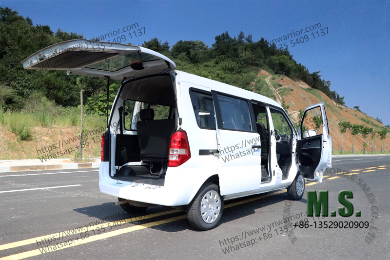passenger van with rear door 