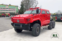 Полная масса 300 л.с., полная масса 6x6, внедорожное бронированное шасси Dongfeng M-hero с кабиной_Двигатель Cummins Warrior Военное применение Бронированный пуленепробиваемый Run-Flat CTIS_Производитель Прямой красный